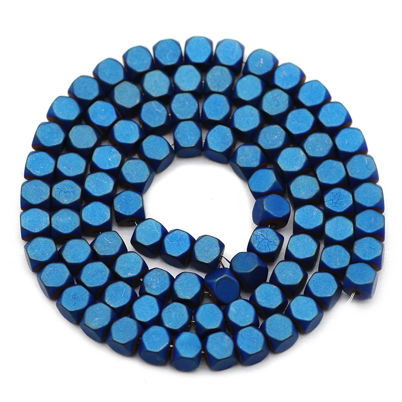 

Матовый синий квадратный гематит натуральный камень Шарм свободные бусины 2/3/4 мм для модных ювелирных изделий Diy ожерелья, браслеты, аксесс...