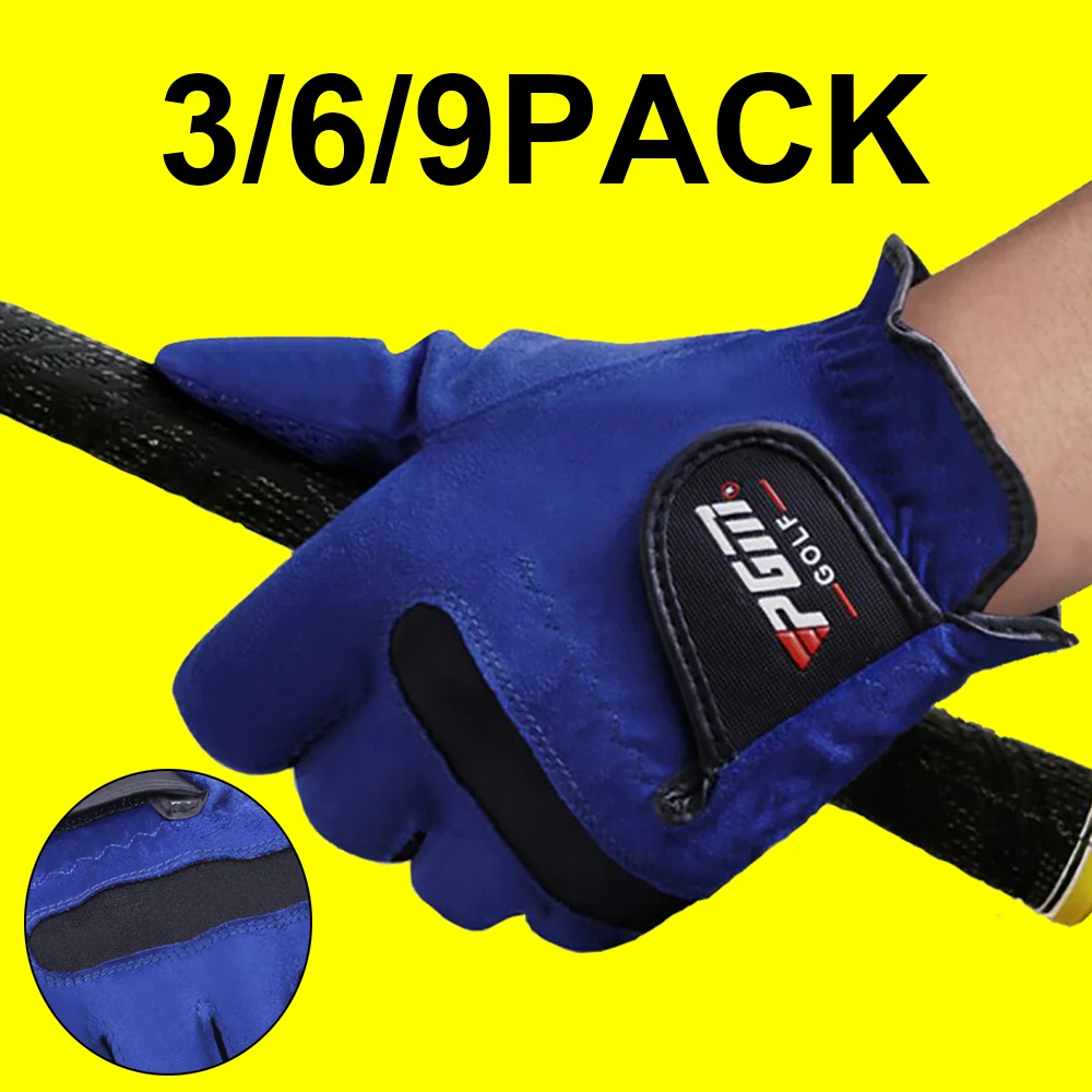 

3/6/9Pcs Golf Gloves Men Micro Fiber Breathable Soft Left Right Hand Glove Golfer Accessories Drop Shipping