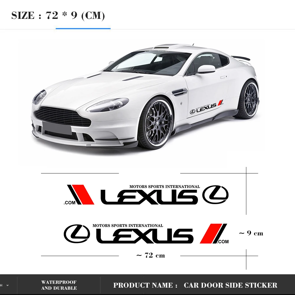 2 шт. виниловые наклейки для кузова автомобиля Lexus ES300 RX330 RX300 GS300 IS250 IS200 CT200h GX470