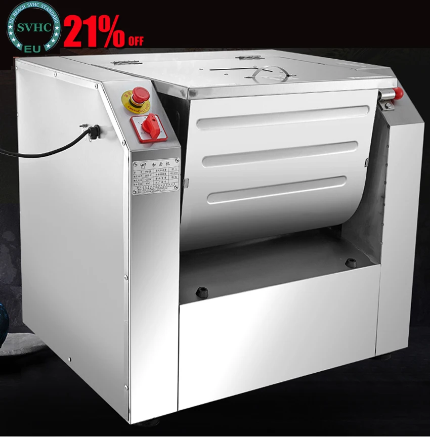 

Commercial automatic kneading and noodle making stainless steel dough mixer 25kg/50kg two-way rotating flour mixer 220V/ 380V