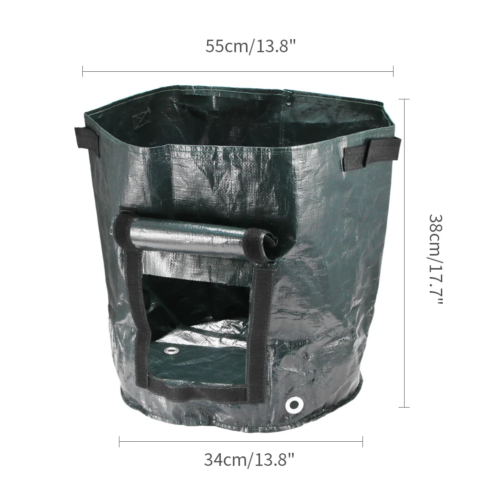 Темно-зеленая Цветочная сумка садовый фрукт растение пакеты для картошки