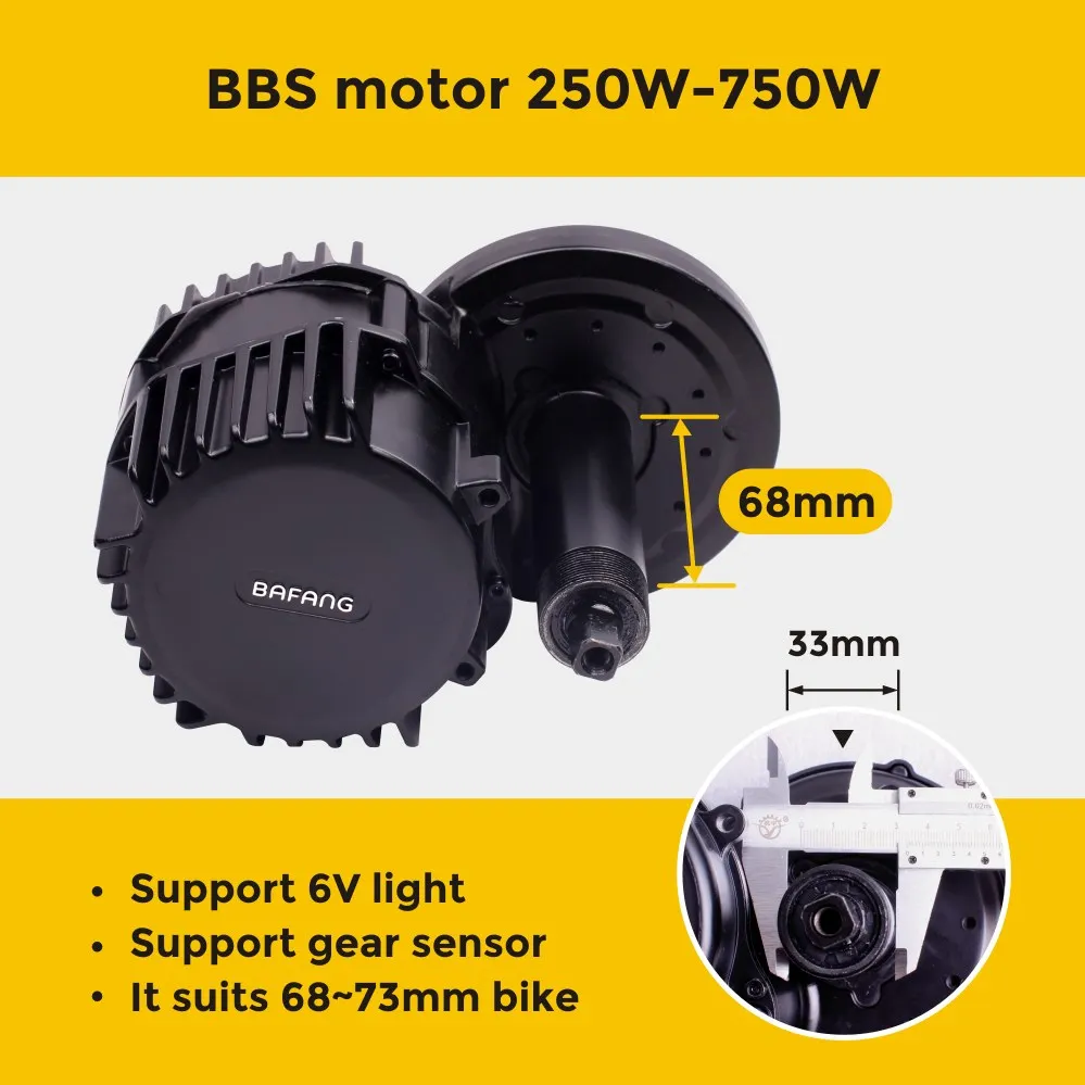 Bafang мотор BBS02B BBS02 48V 750W среднего привода электрический велосипед Ebike комплект