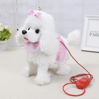 robot dog walk bark sing 99 songs toys electronic plush dog puppy soft cute poodle pet music animal toy for kids birthday gift