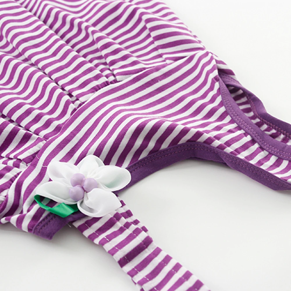 LittleSpring/Летняя одежда для малышей Одежда маленьких девочек Топ в полоску без