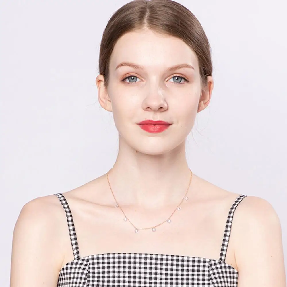 

925 Sterling Silver Jewelry Female Gold Gemstone Necklaces for Women 2019 Statement Jewel Accessories Party Christmas Gifts