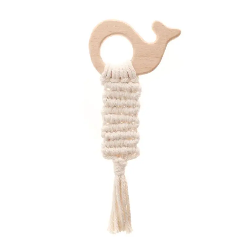 Деревянное животное макраме из лесного дерева натуральный хлопок новый детский
