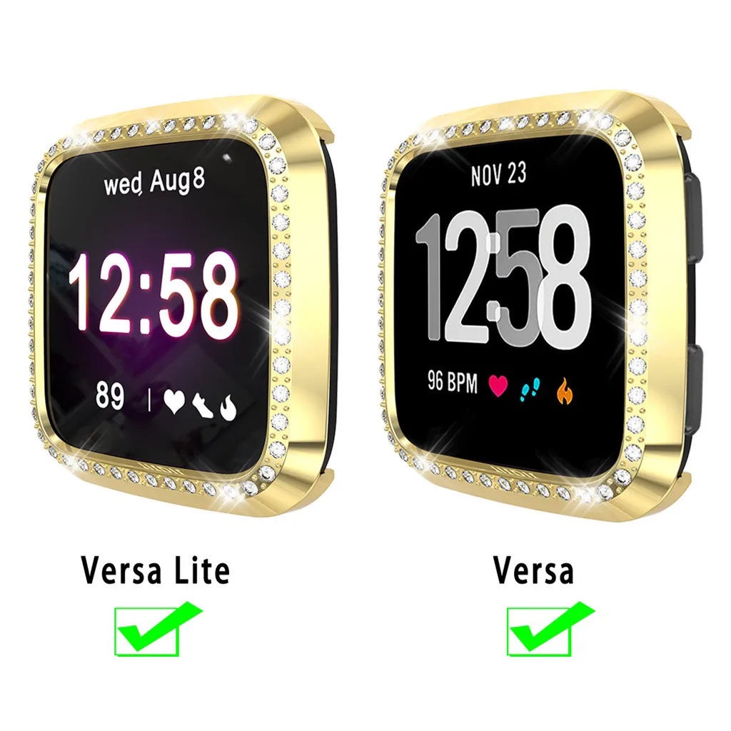 Защитный чехол, роскошный Кристальный Чехол для Fitbit versa/Lite, сменная пленка для смарт-часов, защитный чехол, ультра-тонкий, 19Jul