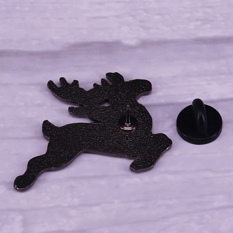 Брошь на лацкан с изображением мифического оленя китайским традиционным узором