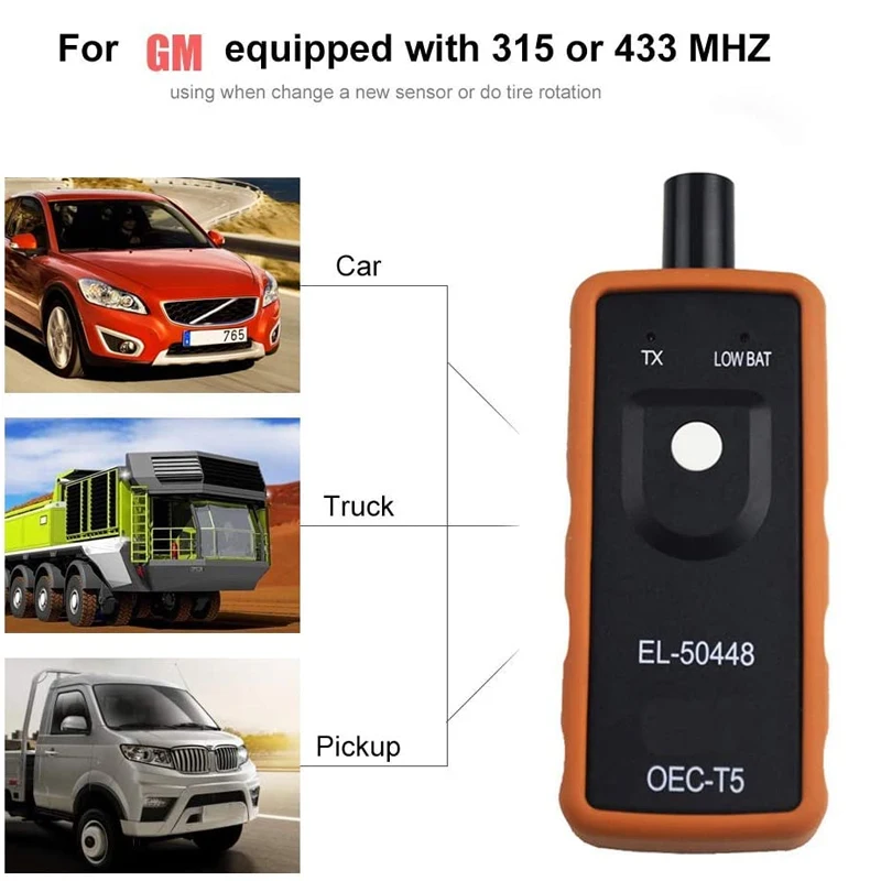OBD2 давления воздуха в шинах переобучаем инструмент EL50448 Автомобильный датчик