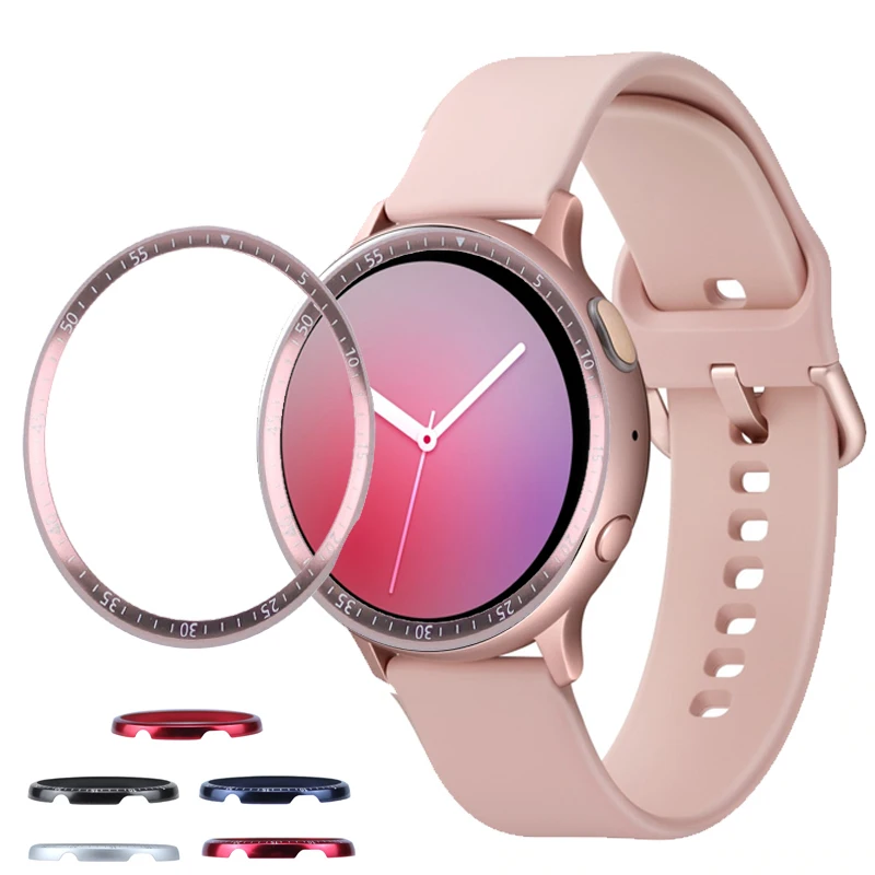 

bezel ring For Samsung Galaxy Watch active 2 40mm 44mm protector Case cover Sport Adhesive Metal bumper Accessories active2 40