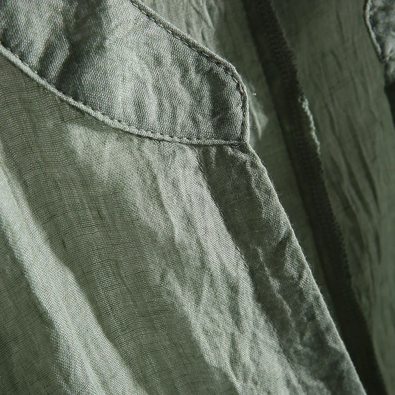 Мужская Летняя мешковатая блузка из хлопка и льна Пляжная однотонная белая