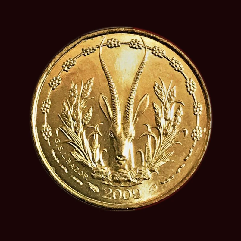 Западные страны Африки 5 франков 2002 2010 20 мм UNC оригинальная африканская Антилопа