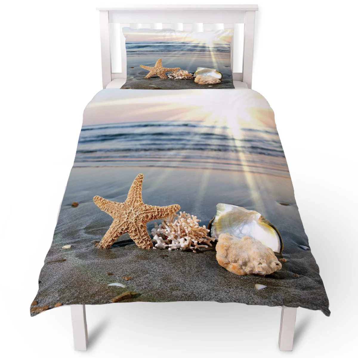 Sunshine Beach Shell Морская звезда пододеяльник наволочка набор постельного белья