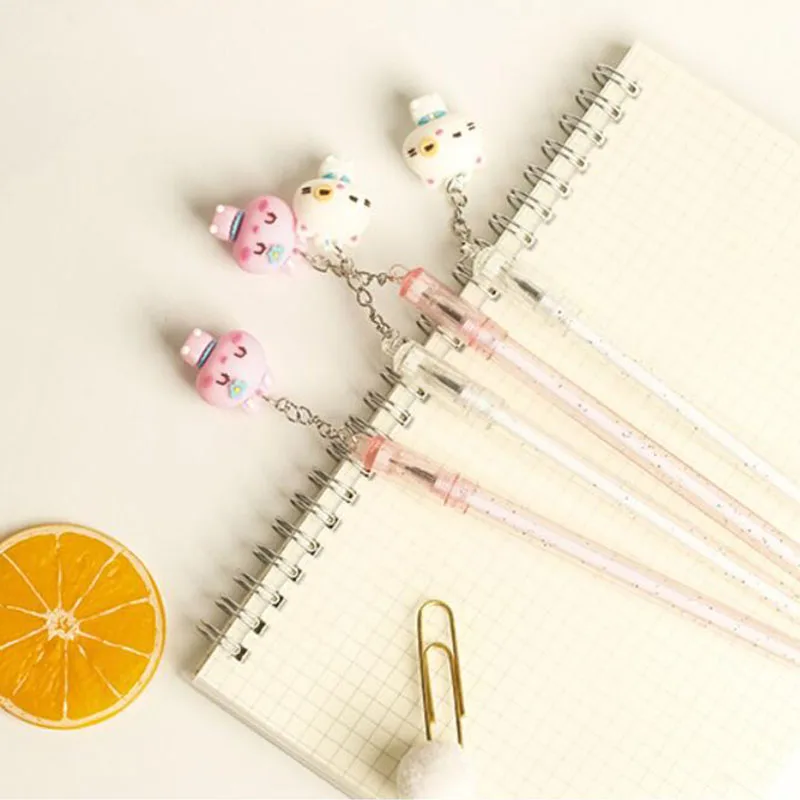 

36 шт./лот креативная гелевая ручка с подвеской в виде кошки, Симпатичные Ручки для подписей с черными чернилами 0,5 мм, рекламный подарок, канц...