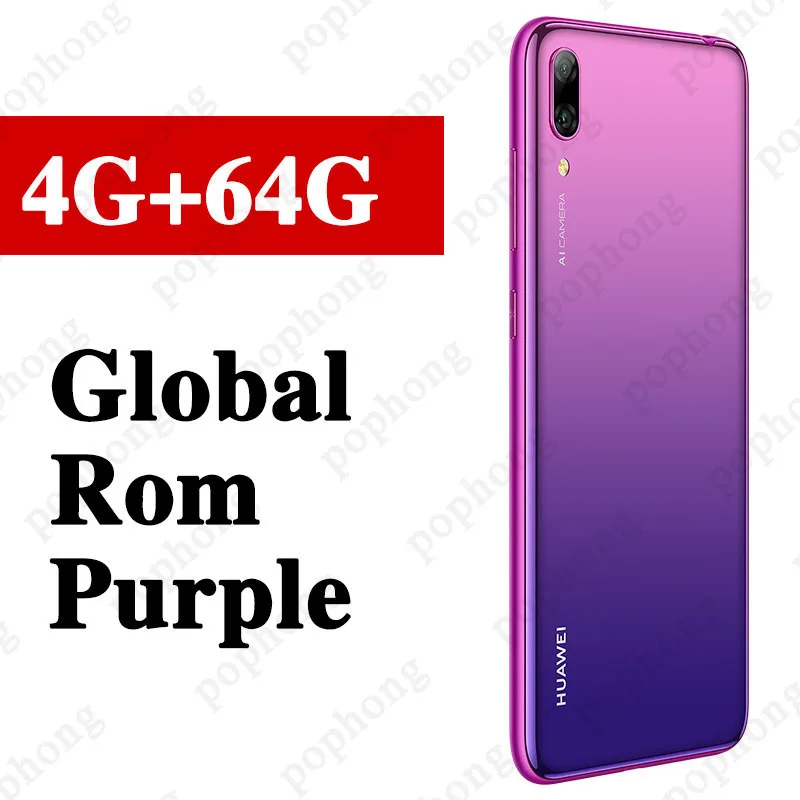 4G 64G Purple Мобильный телефон huawei Enjoy 9 с глобальной прошивкой, 6,26 дюймов, Android 8,1, восьмиядерный смартфон huawei Y7 Pro, 4000 мАч, двойная карта, двойная подставка - Цвет: 4G 64G Purple