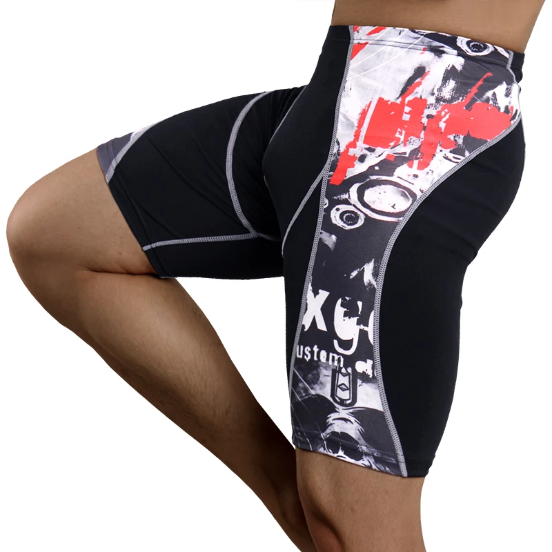 

AYJK7 Compression Men Tights Fitness Elastic Running Shorts Quick-Dry Fit Gyms New Sport Pants Mens Leggings