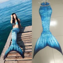 Customized Women Mermaid Tail for Swimming with Monofin, Swimsuit Swimmable Costume Cosplay Bathing Swimsuit Adults Girls Dress