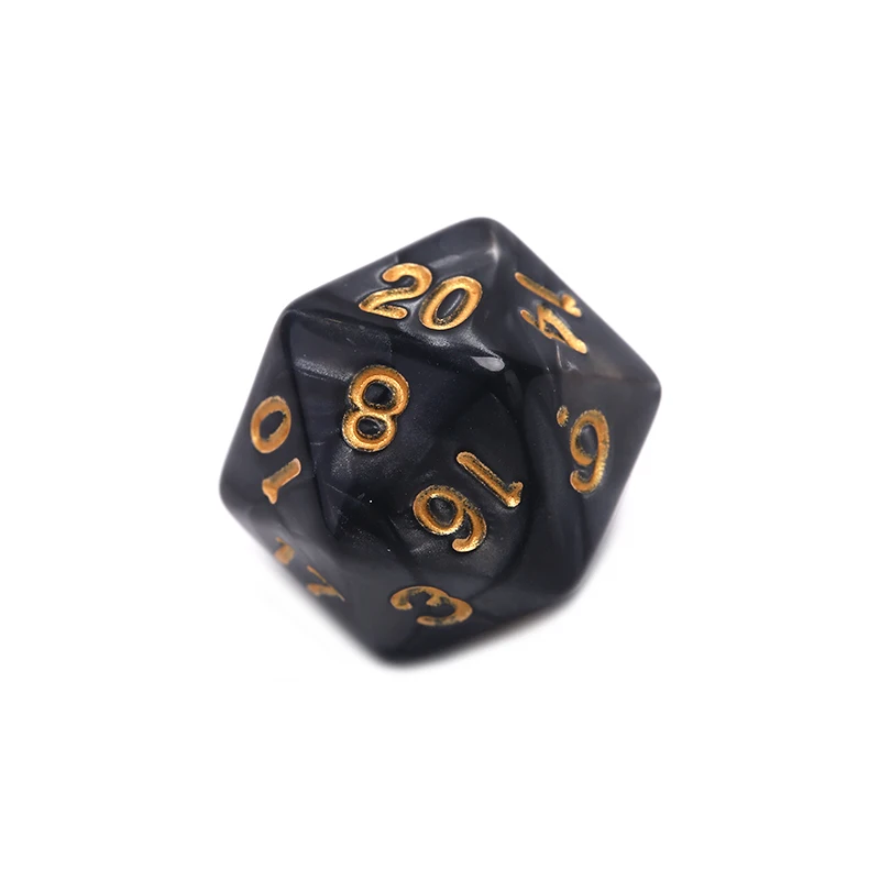 GB 1 шт. прочные перламутровые D20 кости акриловые 20 сторонние кости для настольной игры - Цвет: GB