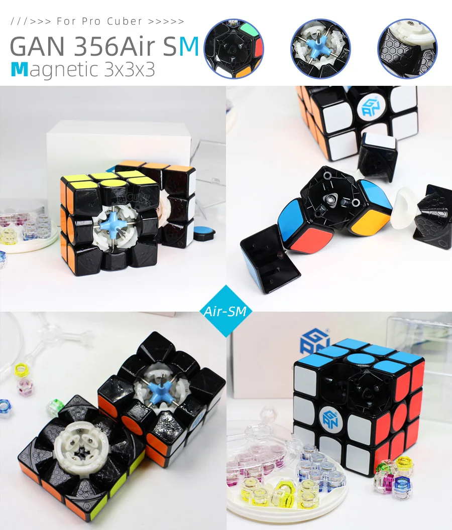 3x3x3 Gan 356 Air Master Advance Master Gan Air S Gan Air SM Магнитные подарки Cfop формула карты скорость магниты магические кубики 3x3