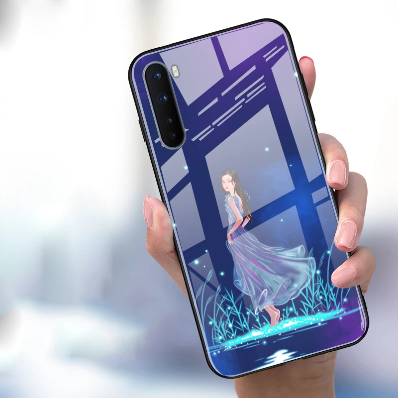Световой стекло со свечением чехол для Oneplus 5/5 6 комплектов/партия размер 6T 7 7T 8 Pro с