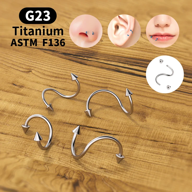 

Classic Fashion Nose Ring G23 Titanium Nose Hoop Lip Nails 16G Diaphragm Earrings Body Piercing Decoration Jewelry Gift