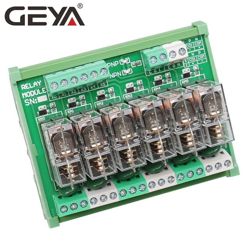 GEYA NG2R 6 каналов Omron Реле модуль 5 В 12 24 постоянного тока 230V релейная плата PLC