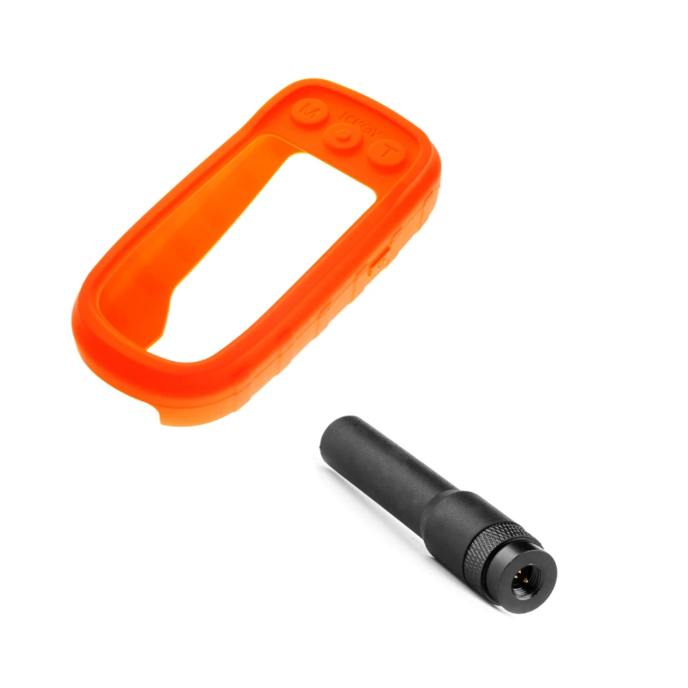 Оранжевый SMA-Male 136-174 MHz Short Soft Antenna+ Silicone Protect Case Skin for Handhel GPS Garmin Alpha 100 Alpha100 Accessories - Цвет: Оранжевый