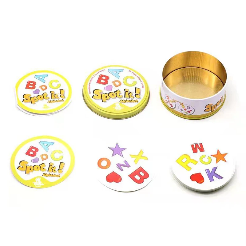 86 мм Доббль карты с животными ранние игры настольная игра на английском языке