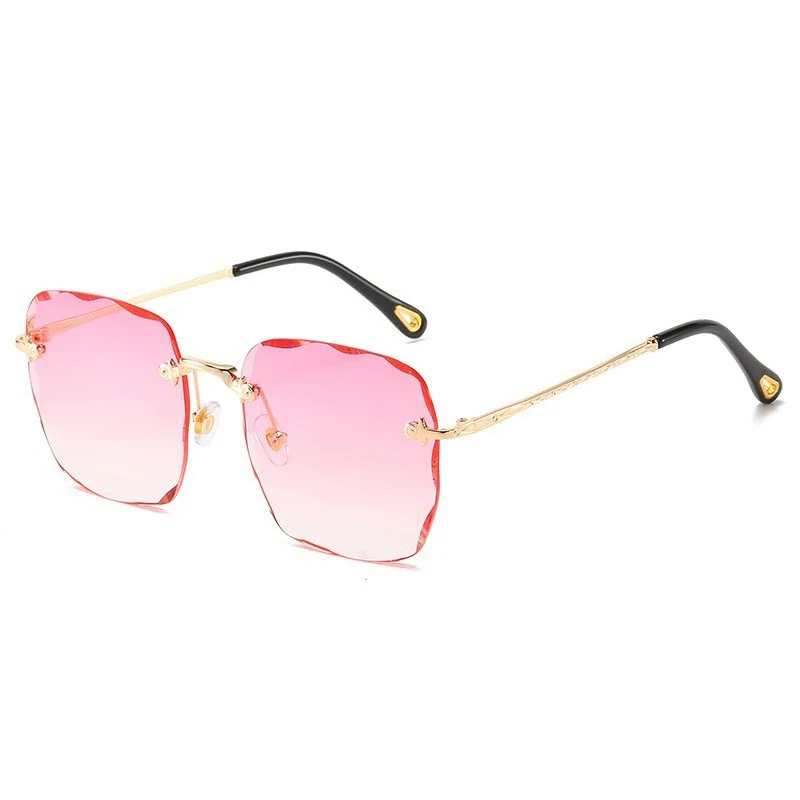 

Fashion Square Sunglasses Women Frameless Gradient Sun Glasses Women Men Brand Designer Retro Pink Outdoor Shades Eyewear Oculos