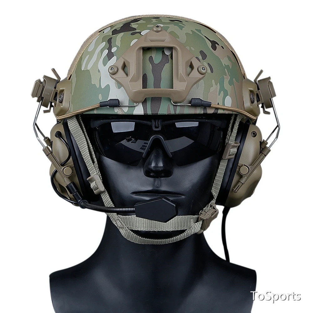 

Army Tactical Hunting Shooting Headsets Military Helmet Airsoft Paintball Headset CS Wargame Headphone Outdoor Sport Playing