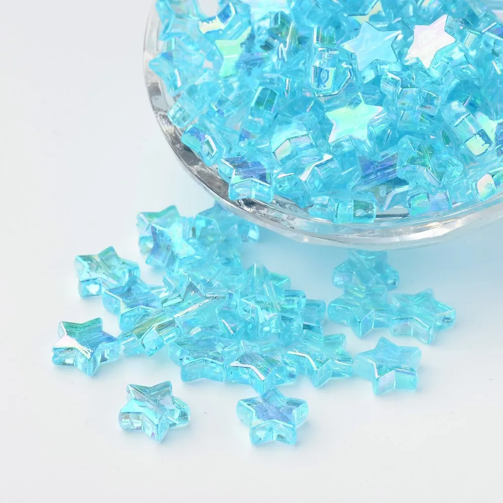 

XUQIAN 10mm High Quality with Mixed Candy Color Acrylic Pentagram DIY Beads For Jewelry Bracelets Making Accessories B0228