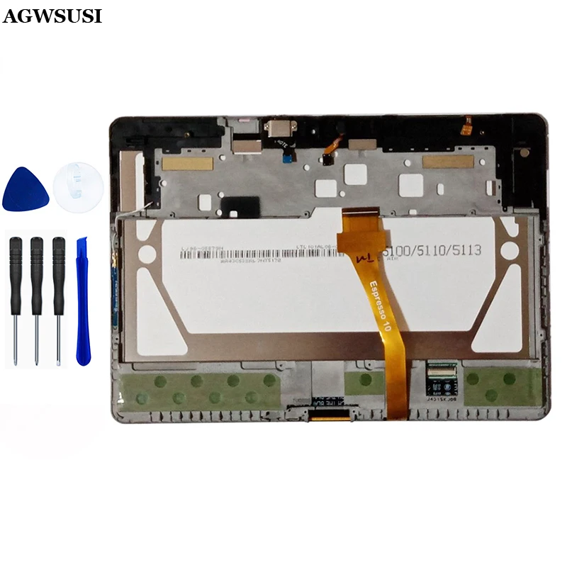 ЖК дисплей и сенсорный датчик в сборе с рамкой для Samsung Galaxy Tab 2 10 1 P5100 P5110|screen panel|lcd