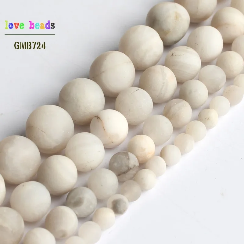 white chrysocolla 4 мм 6 мм 8 мм 10 мм натуральный матовый морганит Агаты тигровый глаз камень Круглые бусины для самостоятельного изготовления ювелирных изделий браслет 15'' - Цвет: white chrysocolla