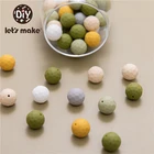 Силиконовые бусины Let's make, многоугольные 15 мм, ожерелье для прорезывания зубов из пищевых материалов, аксессуары сделай сам для ожерелья, детский Прорезыватель для зубов, Товары для детей