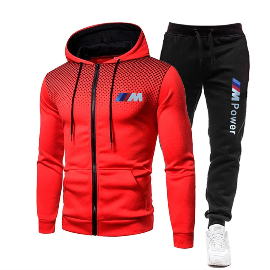 

Autumn and winter long-sleeved trousers two-piece set of fashion brand trend leisure hat men's sportswear suit
