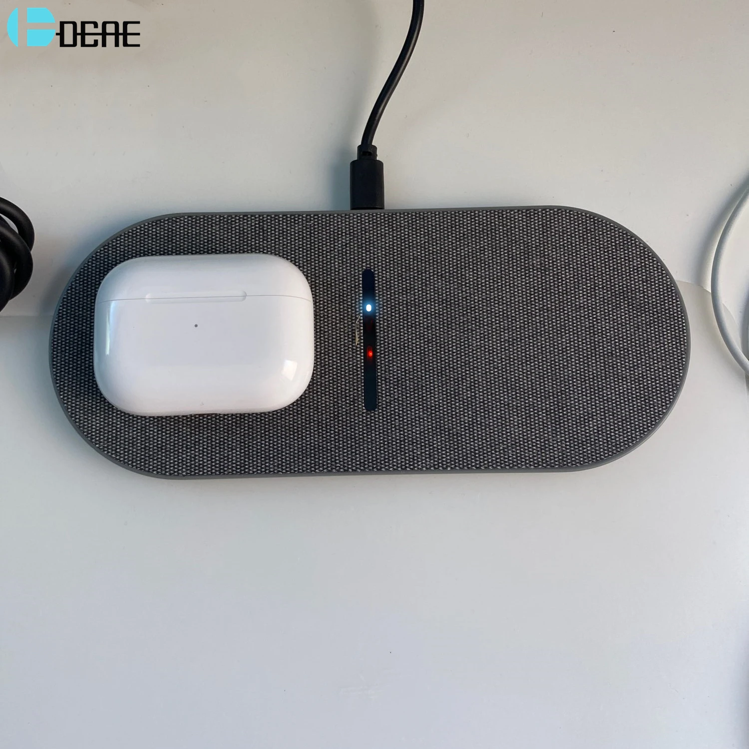 

Беспроводное двойное зарядное устройство 30 Вт для Apple iPhone 14, 13, 12, 11, XS, XR, X, 8, Airpods 3 Pro, 2 в 1, быстрая зарядка для Samsung S22, S21, наушники