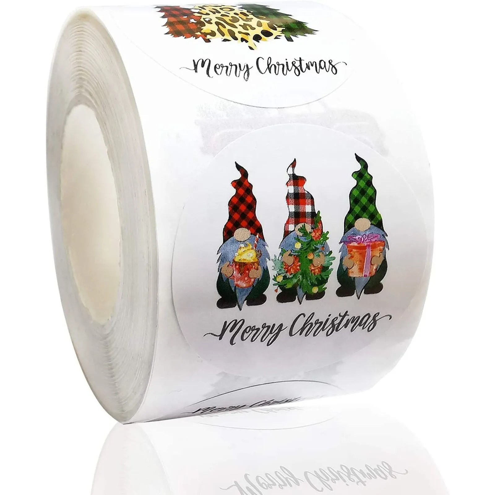 

Christmas Stickers / 500 Labels Per Roll 1/1.5 Inch Round Stick Natural Dwarf Baked With Christmas Gift Decorations Home Navidad