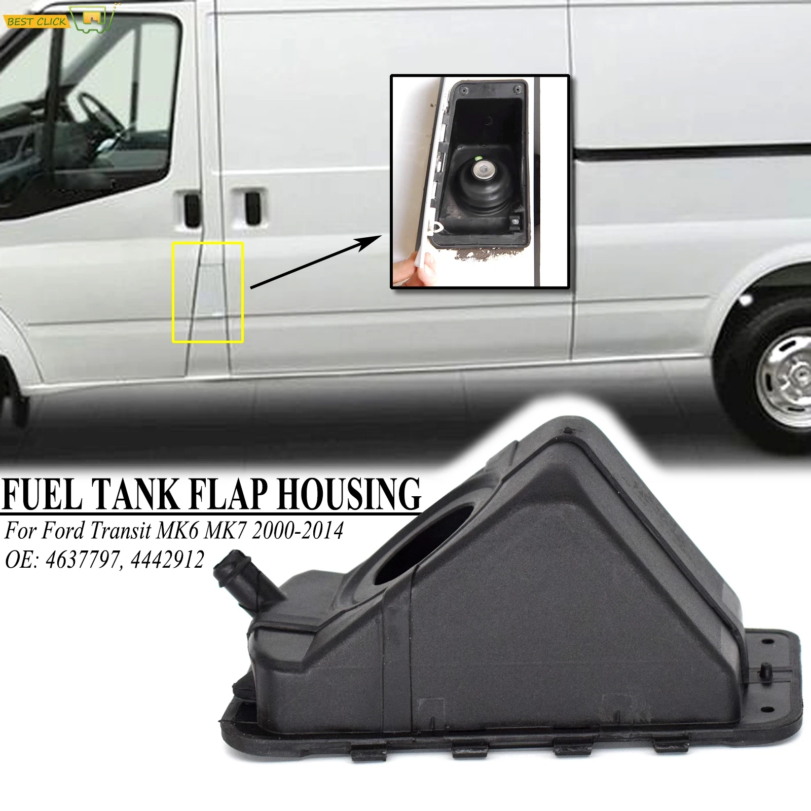 

1x для Ford Transit MK6 MK7 2000-2014 Корпус заливной заслонки топливного бака YC15 27936 AK Автомобильные аксессуары Стайлинг 01 02 03 04 05