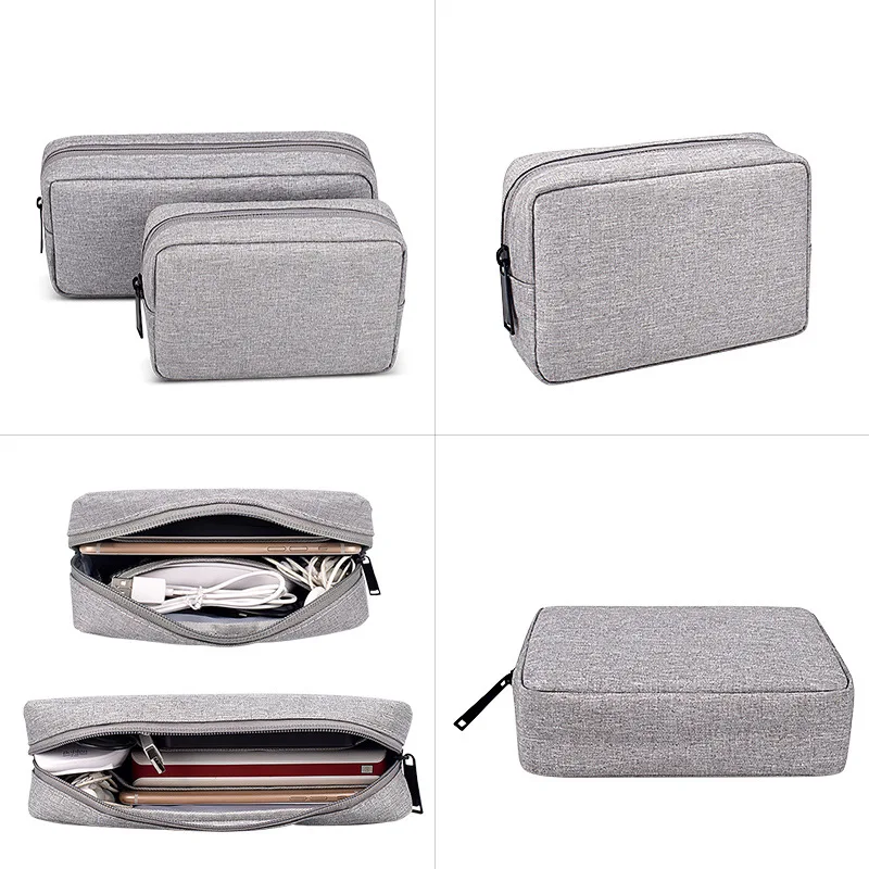

Travel Solid Make Up Bags Carrying Wash Cosmetic Tote Bag Makeup Beauty Cable Organizer Toiletry Pouch Storage Cosmetic Case Bag