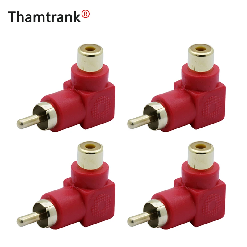 5pcs Industrial 90 Degree RCA Right Angle Connector Plug Adapters Male To Female M/F Elbow Adapter Audio | Строительство и ремонт