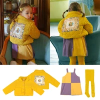 kids clothes down jackets female 2021 winter outerwear yellow jackets dress legging pants for toddler girls childrens clothings