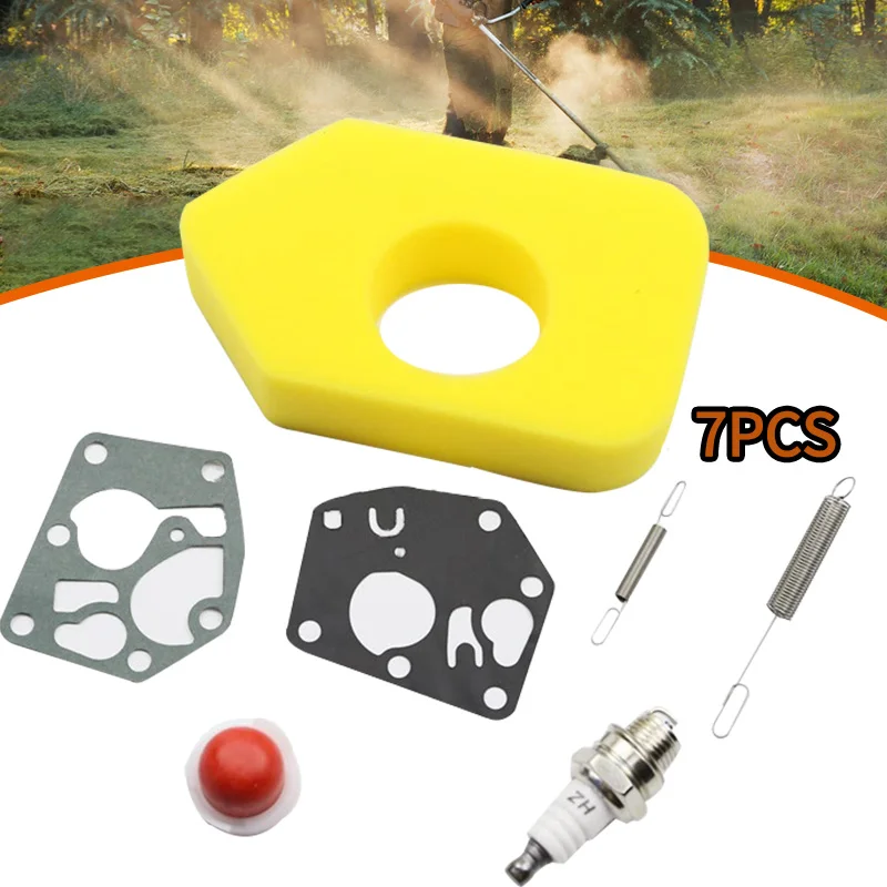 

7pcs multifunctional Replacements Air Filter ABS Metal Lawn Mower Service Kit for Classic and Sprint Engines Tools Accessories
