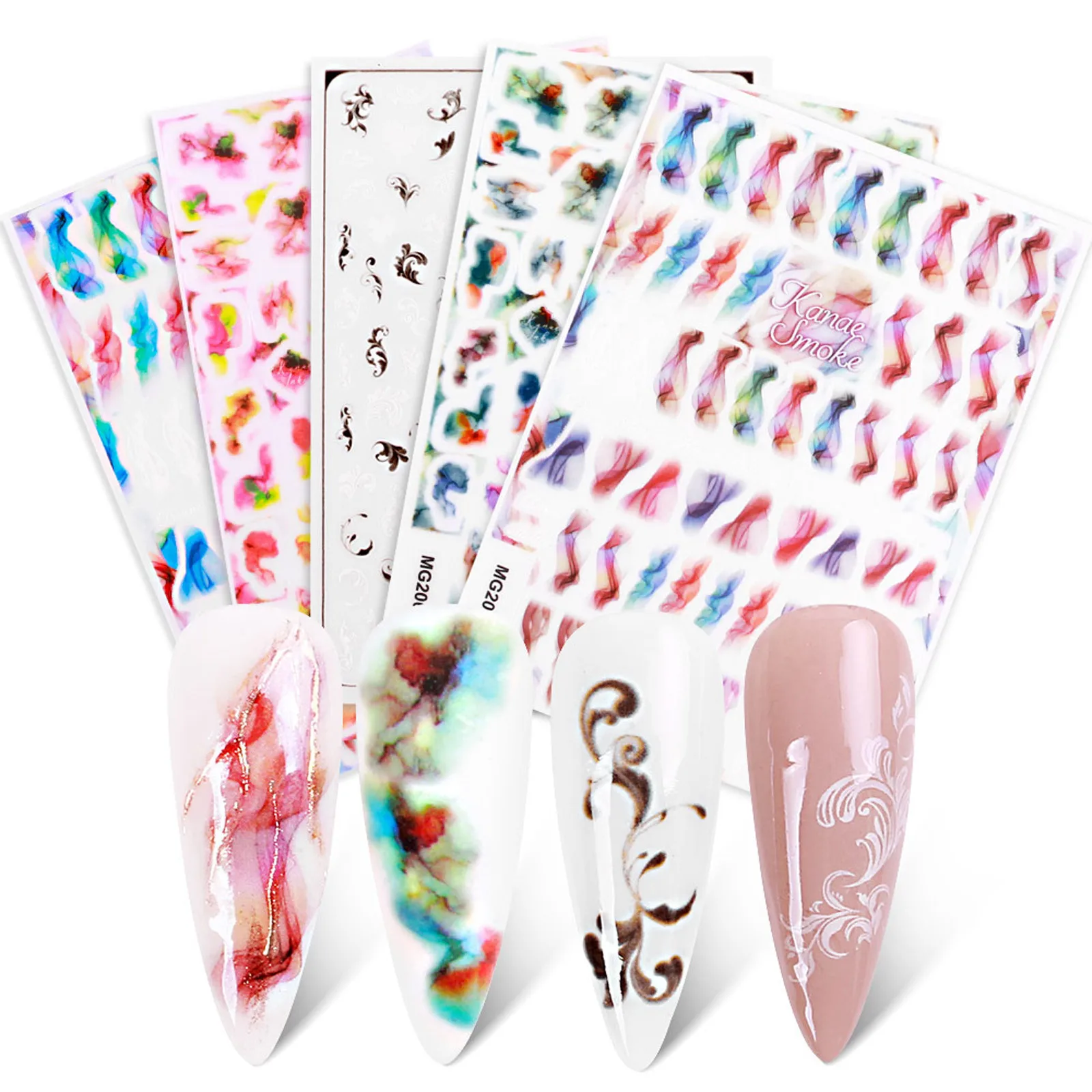 Blooming Flower Sticker Super Flash 3D Nail Japanese Style Art sticker art decorations supplies tool fruit juice | Красота и здоровье