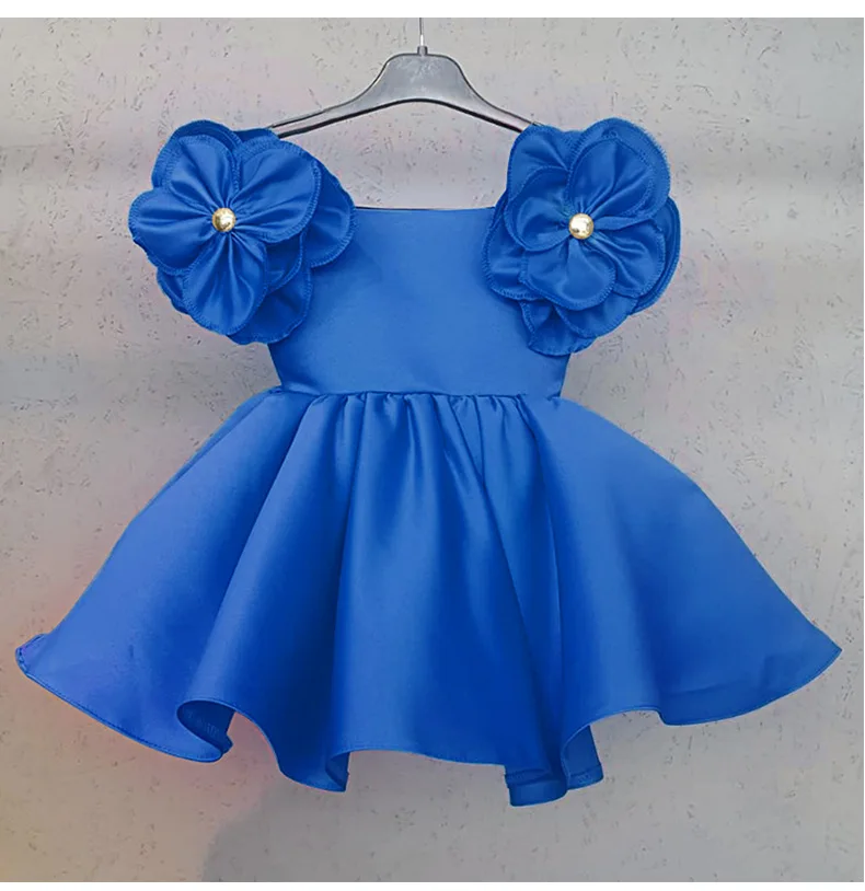 Toddler Baby Girl Dress Shoulderless Flower Dress For Girls Birthay Evening Formal Princess Dress Kids Clothes Tutu Fluffy Gown