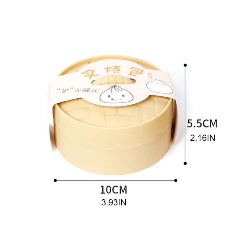 

50LE Squeeze Toy Bun Sensory Fidget Soft TPR Realistic Kitchen Model Dumpling for Pressure Reduce Novelty Gift Hand Therapy