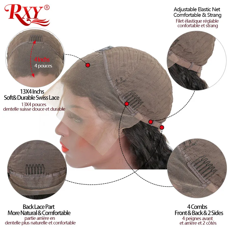 

Body Wave Lace Front Wig RXY Lace Front Human Hair Wigs For Women 13x4 Peruvian Hair Wigs Pre Plucked Remy Lace Closure Wig