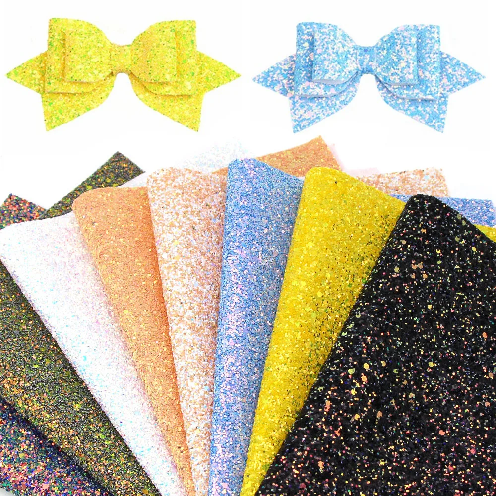 Крупная блестящая синтетическая кожа 20 х30 см Блестящие Блестки Лоскутная