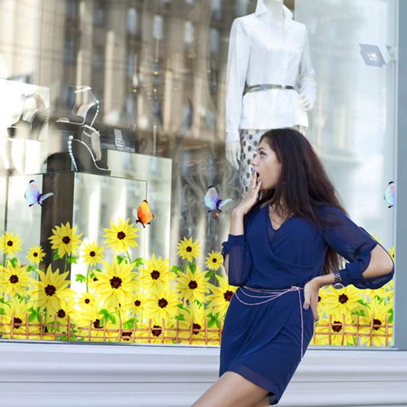 

[SHIJUEHEZI] африканская ромашка плинтус наклейки цветочным принтом в стиле «Сделай Сам наклейки на стену для гостиной, спальни, кухни, стеклянны...