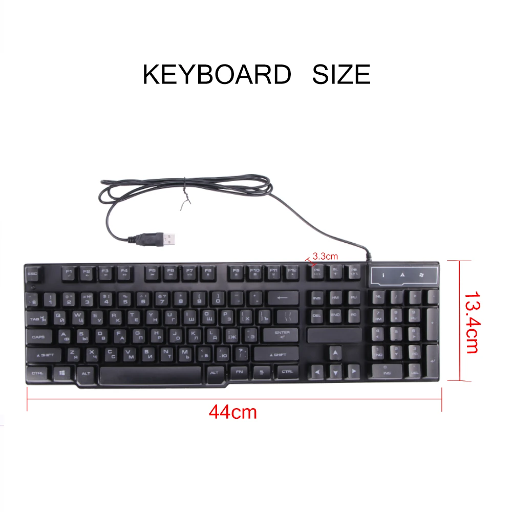 

2020 HOT Mechanical Wired Gaming Keyboard Colorful Backlit 104-Key Keyboard USB Gaming Keyboard Gaming Laptop Russian Keyboard