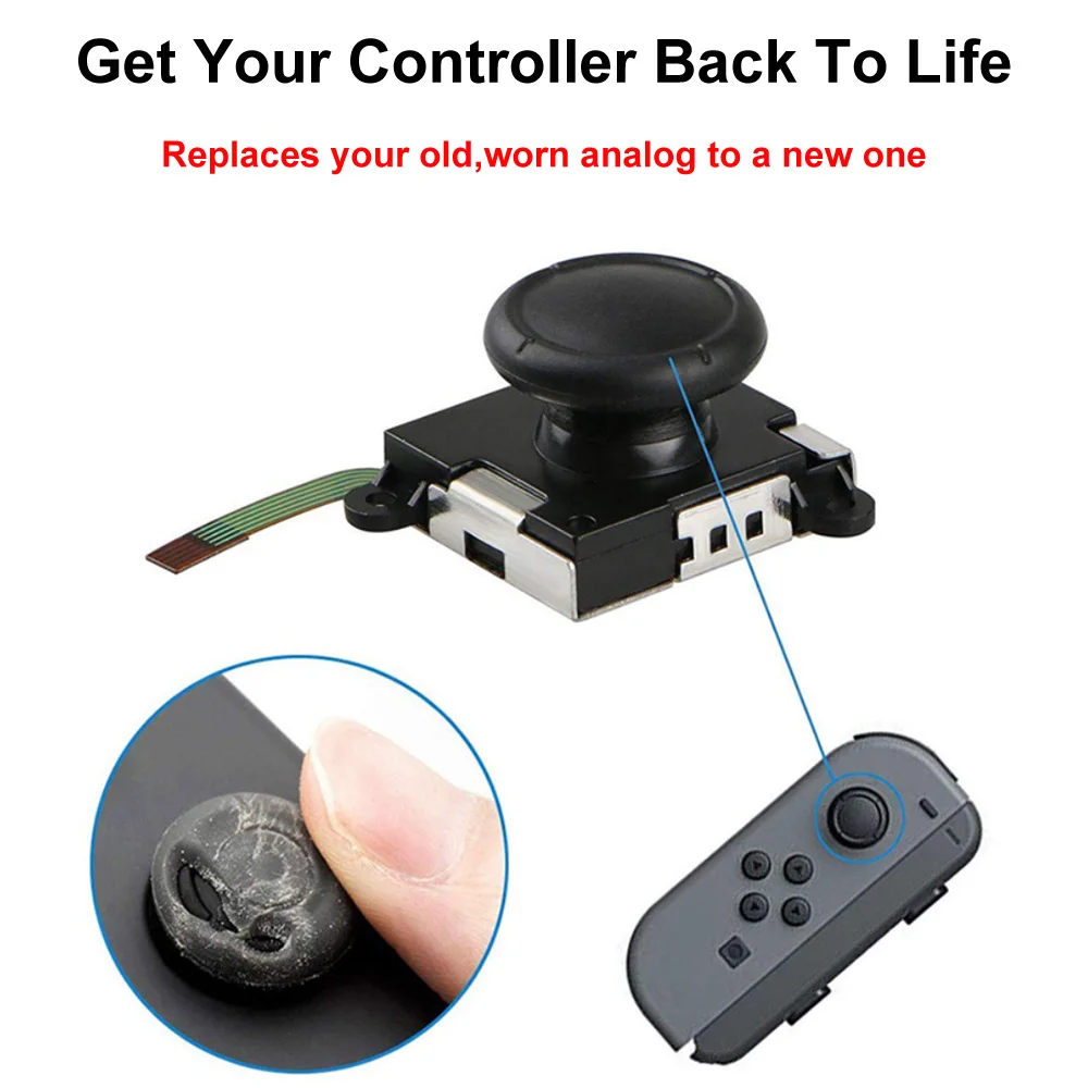 3D аналоговые Сенсор Стик Джойстик для Nintendo Switch Joycon аксессуары игрового